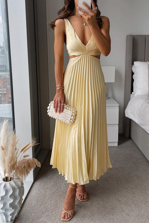 Celeste™ | Pleated Maxi Dress