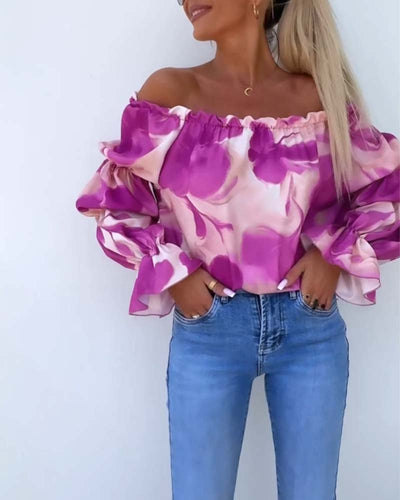 Ariella - Tropic One-Shoulder Top