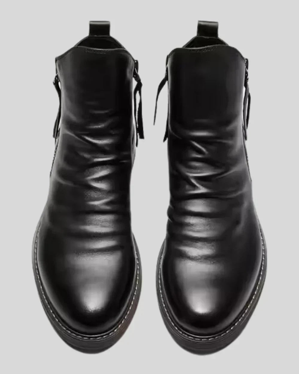 Oliver | Leather Boots with Side Button