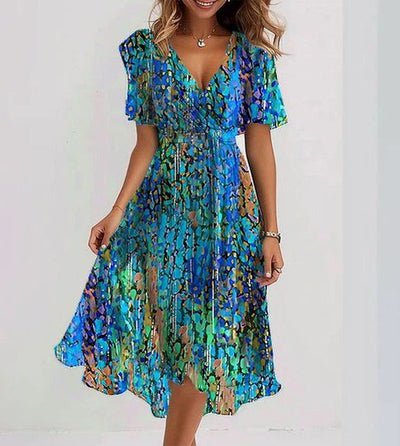 Sophia | Breezy Blue Midi Dress