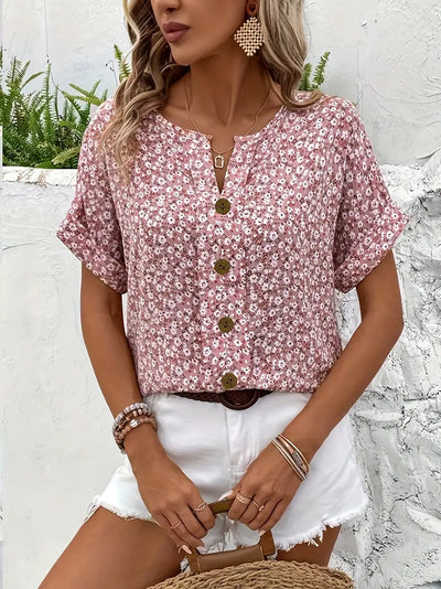 Amara | Blossom Button-Up Top