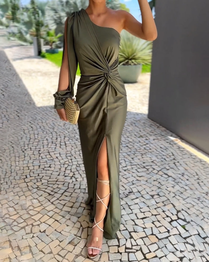 Ella™ | One-Shoulder Maxi Dress