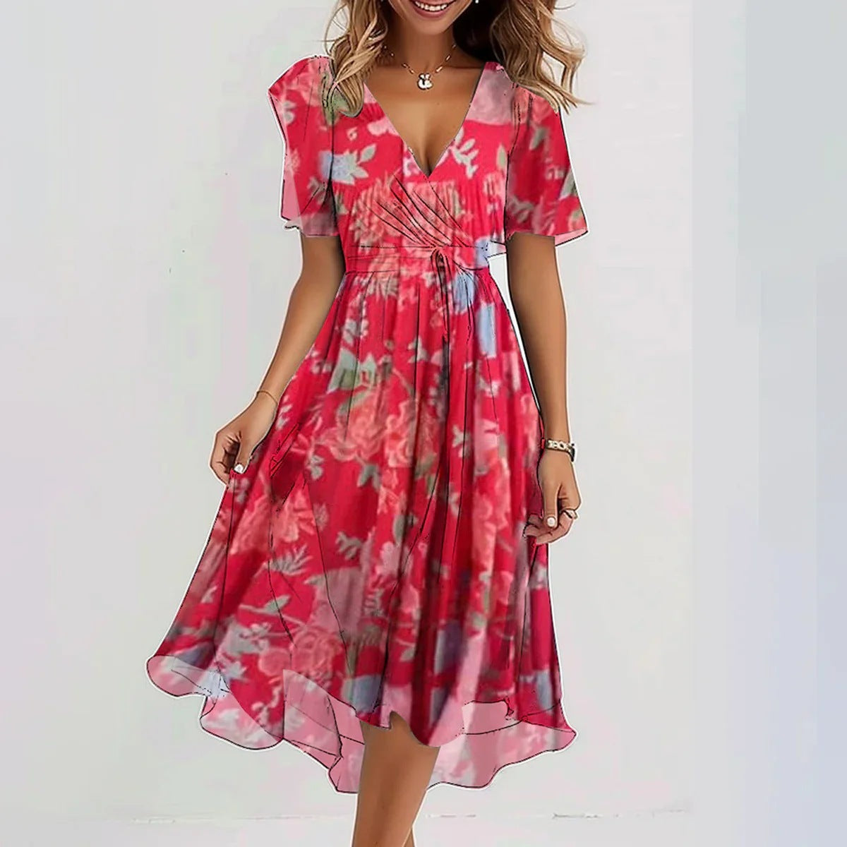 Sophia | Stylish dress with short sleeves