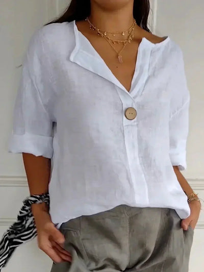 Lina - Casual V-Neck Blouse