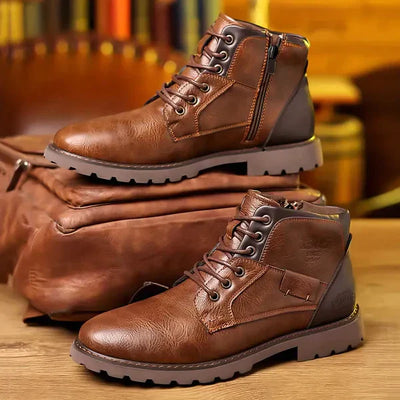 Thorne | Rugged Leather Lace-Up Boots