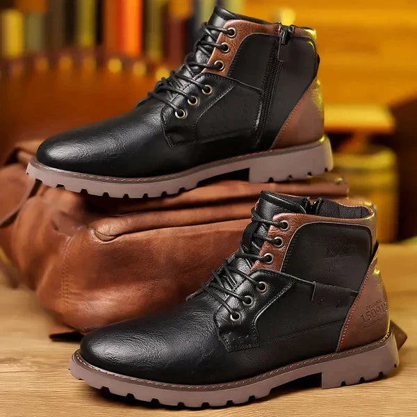 Thorne | Rugged Leather Lace-Up Boots